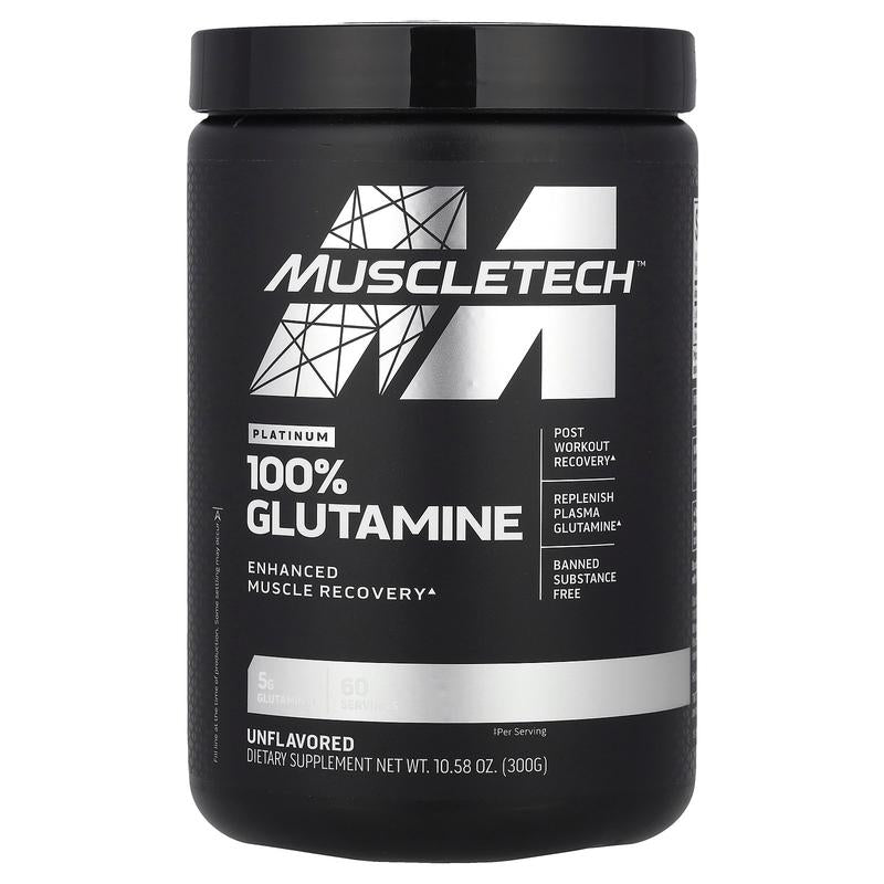 Platinum 100% Glutamine, Unflavored, 10.58 Oz (300 G)